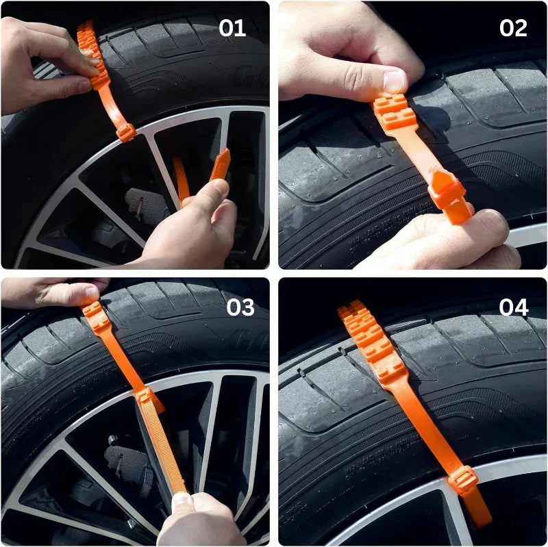 Car Tire Anti-Skid Chains - Winter Snow Traction Straps - LitNest