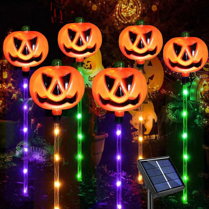 Halloween Solar Garden Lights - Pumpkin Ghost Skeleton Decorative Outdoor Lights - LitNest