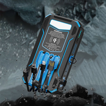 Professional 20000mAh Solar Power Bank - Wireless Charging & Emergency LED - LitNest