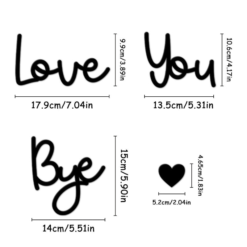 Goodbye Love You Sign Decoration Home Living Room Bedroom Wall Pendant - LitNest