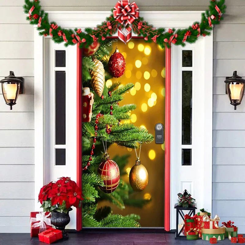 Christmas Forest Tapestry - Door Hanging Decoration for Holiday Parties - LitNest