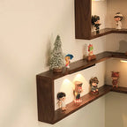 Floating Corner Wall Shelf - Wall Mounted Corner Shelves for Home Decor - LitNest