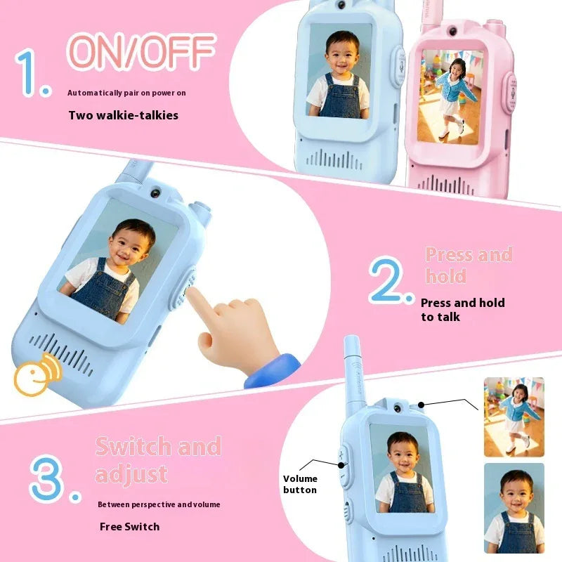 Mini Video Walkie Talkies for Kids - Rechargeable 2 Pack | LitNest - LitNest