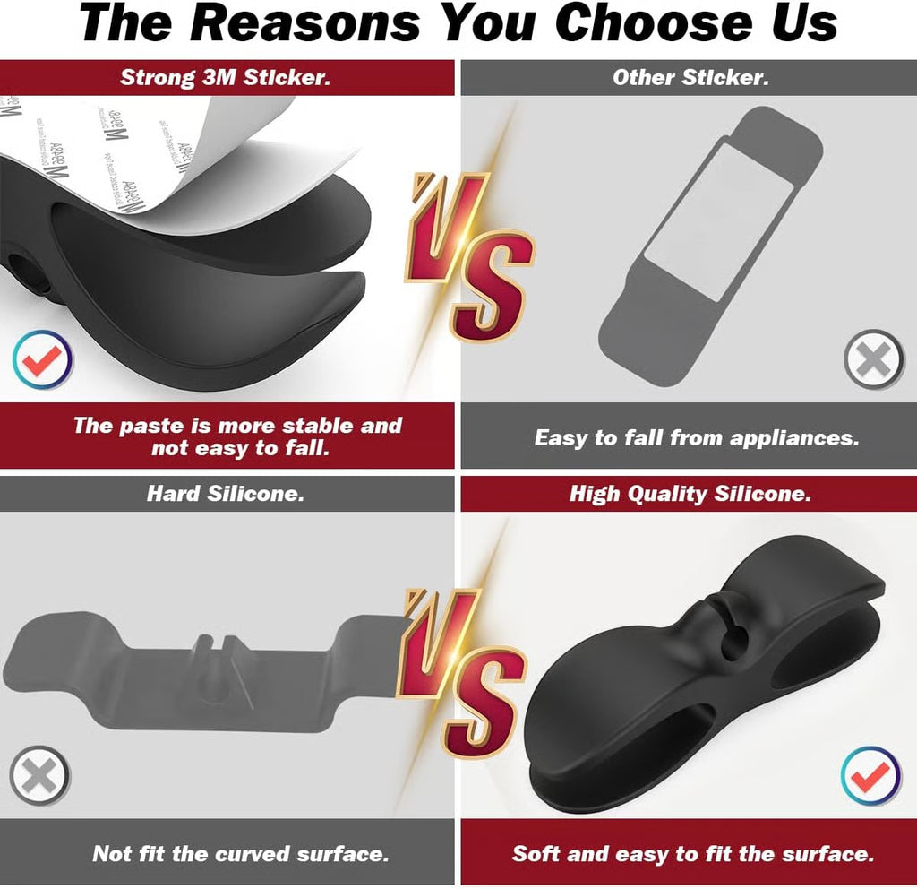 Premium TPU Silicone Cable Organizer - 3 Pack - LitNest