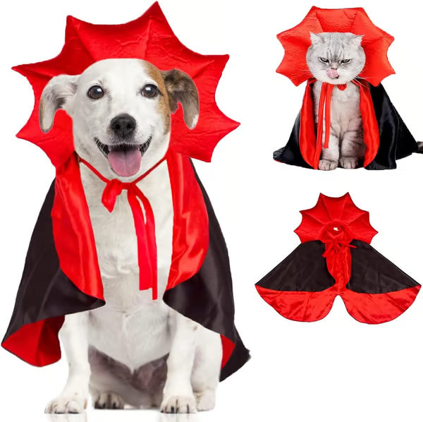 Halloween Dog and Cat Costume Vampire Cape - Pet Halloween Outfit Cat Cloak 2025 - LitNest