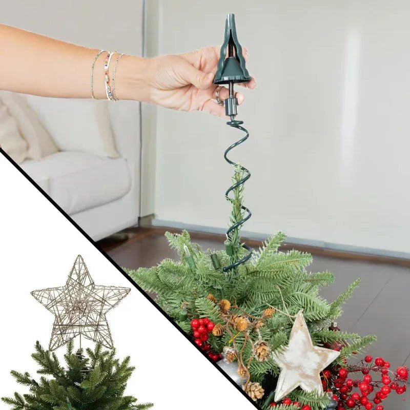 Christmas Tree Topper Holder - Adjustable Green Stabilizer - LitNest