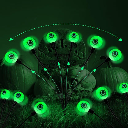 Spooky Halloween Solar Eyeball Lights - Creepy Ghost Eye Decorations IP65 Waterproof - LitNest - LitNest