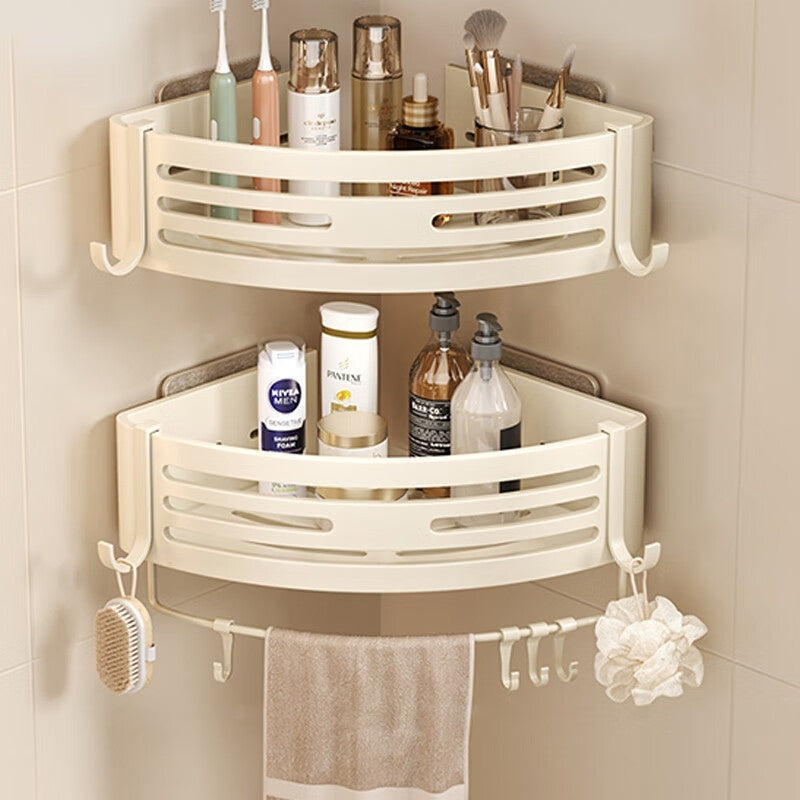 Portable Raised Bathroom Storage Triangle Rack - Corner Shelf LitNest