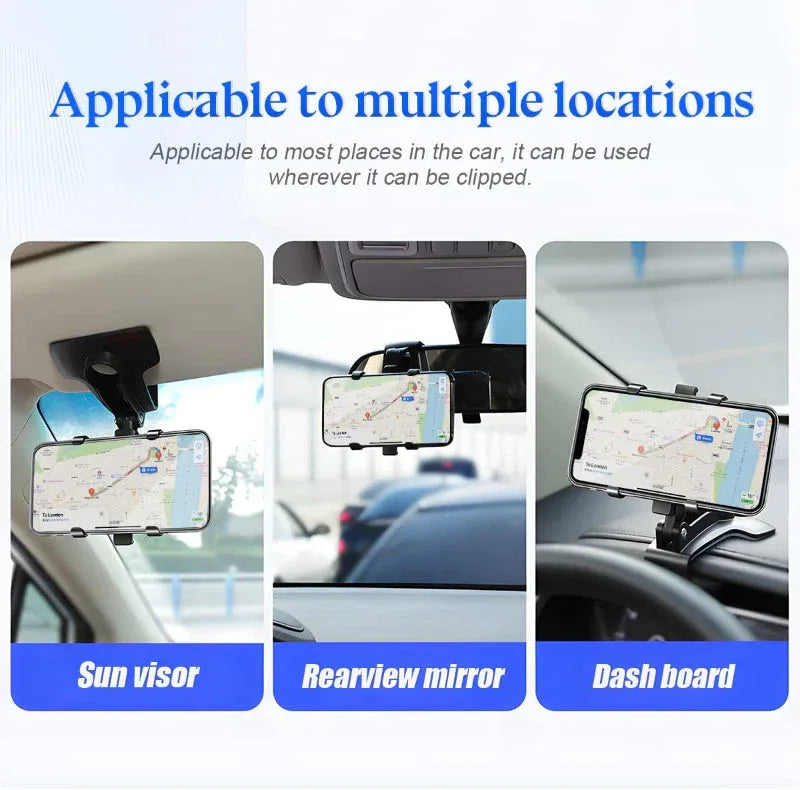 360° Car Phone Holder - Multi-Position Dashboard Mount | Universal Clip Bracket - LitNest