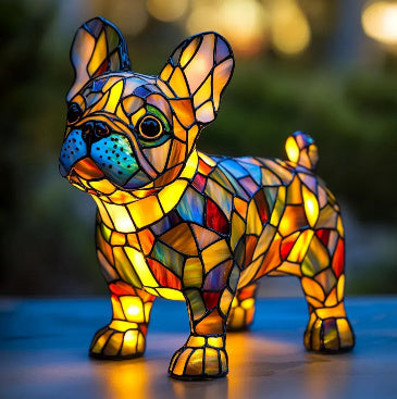 Dog Series Art Animal LED Small Night Lamp Resin Statue Creative Desktop Decoration - LitNest