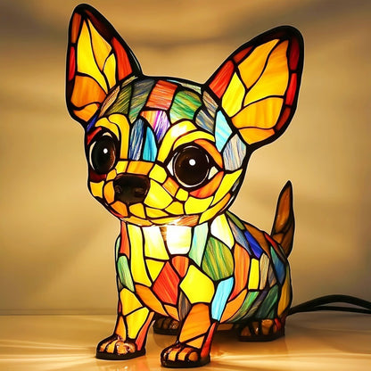 Dog Series Art Animal LED Small Night Lamp Resin Statue Creative Desktop Decoration - LitNest
