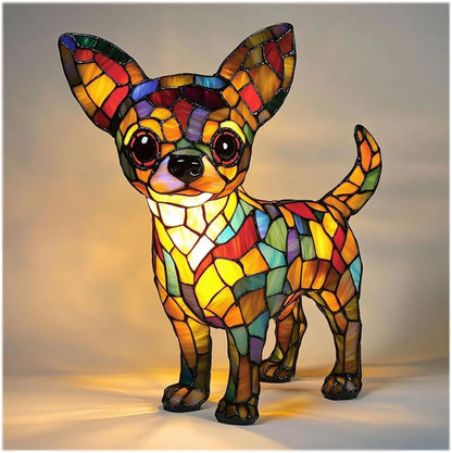 Dog Series Art Animal LED Small Night Lamp Resin Statue Creative Desktop Decoration - LitNest