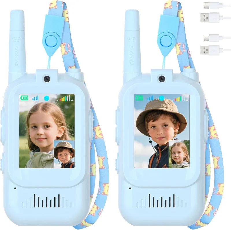 Mini Video Walkie Talkies for Kids - Rechargeable 2 Pack | LitNest - LitNest