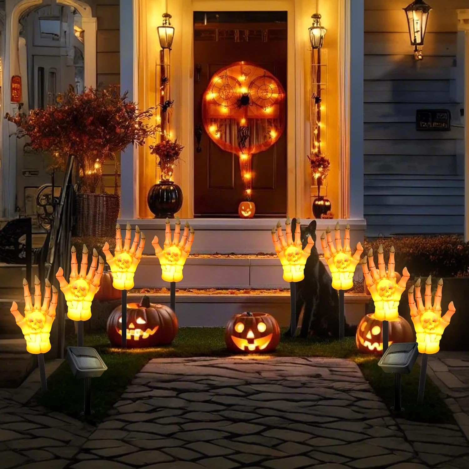 Halloween Decoration Outdoor Luminous Skeleton Hands - LED Solar Lights - LitNest