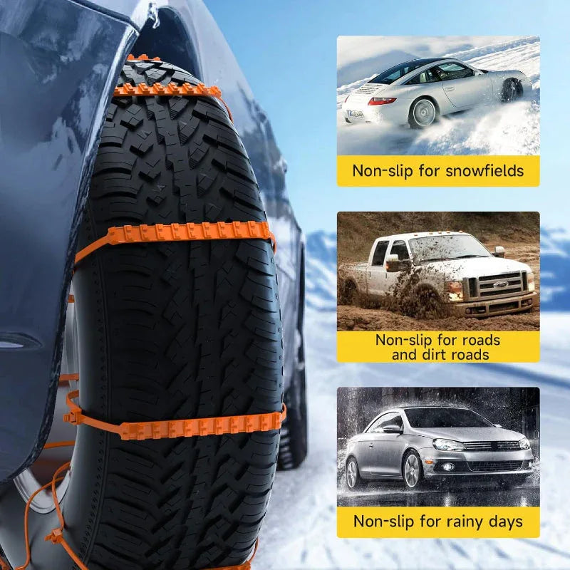 Car Tire Anti-Skid Chains - Winter Snow Traction Straps - LitNest