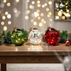 3 Piece Pre-Lit Christmas Tabletop Ornaments - Premium Acrylic Glass - LitNest
