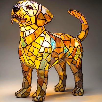 Dog Series Art Animal LED Small Night Lamp Resin Statue Creative Desktop Decoration - LitNest
