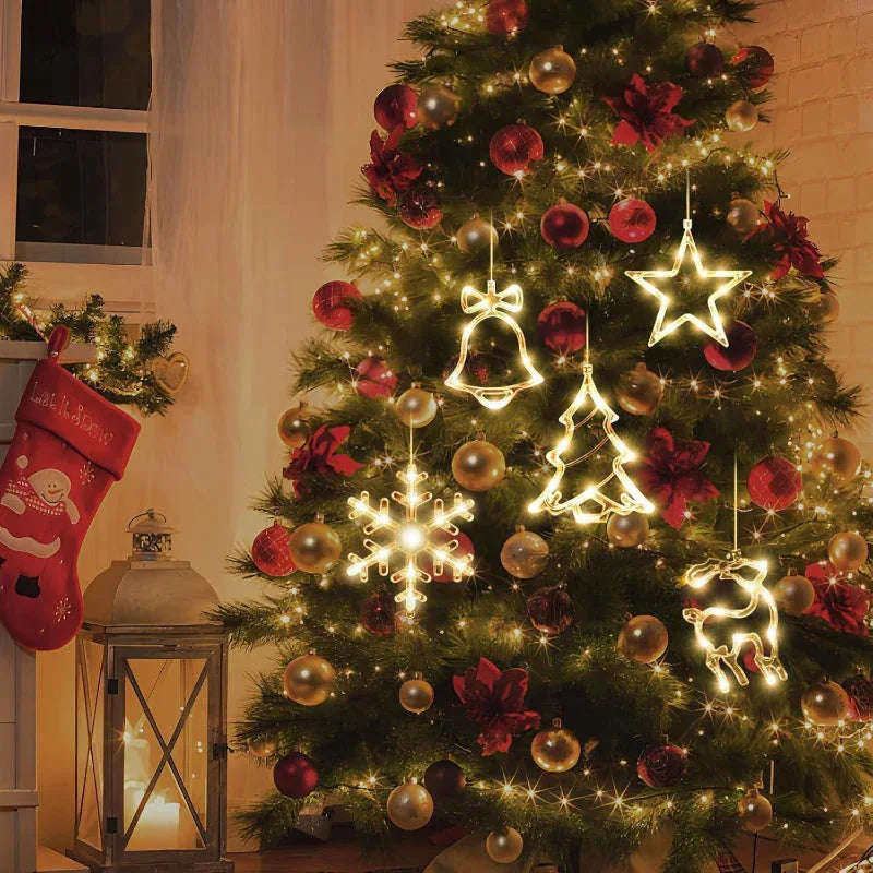 Christmas LED Lights - Festive Suction Cup Window Decorations - LitNest