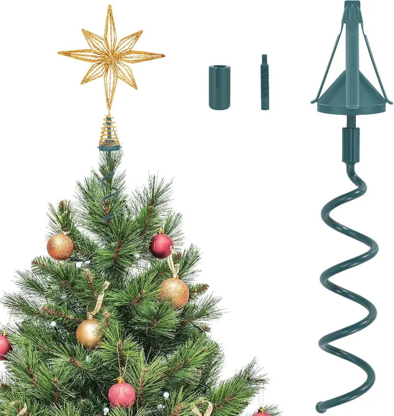 Christmas Tree Topper Holder - Adjustable Green Stabilizer - LitNest