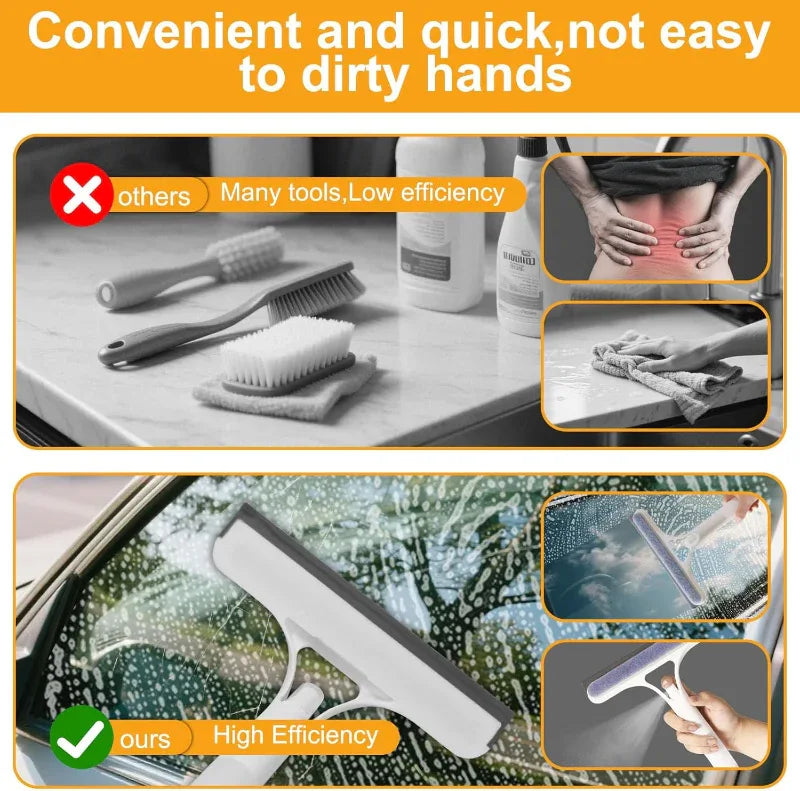 3-in-1 Window Cleaner Spray Squeegee - Glass Cleaning Tool - LitNest