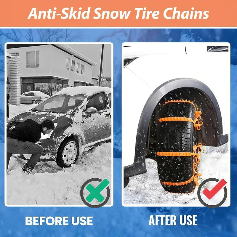 Car Tire Anti-Skid Chains - Winter Snow Traction Straps - LitNest