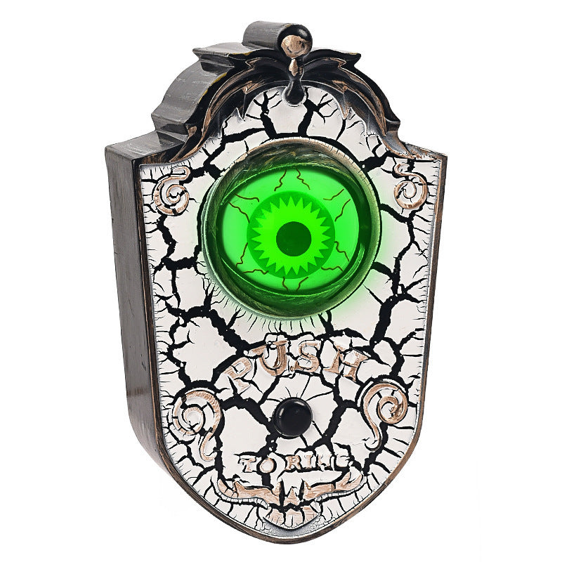 Halloween One-Eyed Doorbell - Spooky Motion Activated Door Hanger with Creepy Sounds - LitNest
