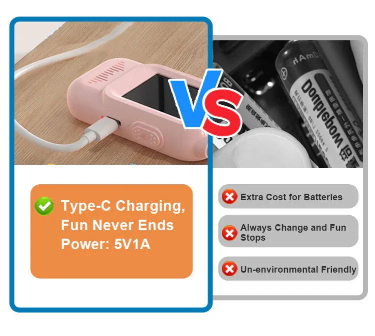 Mini Video Walkie Talkies for Kids - Rechargeable 2 Pack | LitNest - LitNest