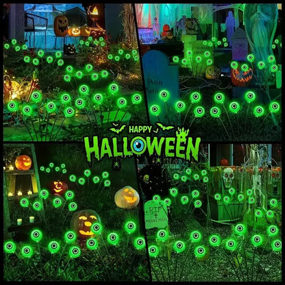 Spooky Halloween Solar Eyeball Lights - Creepy Ghost Eye Decorations IP65 Waterproof - LitNest