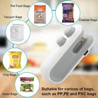 Handheld Vacuum Sealer | USB Rechargeable Heat Sealer for Chips & Food Storage - LitNest