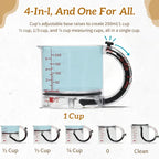 4-in-1 Adjustable Measuring Cup - Space-Saving Kitchen Tool - LitNest
