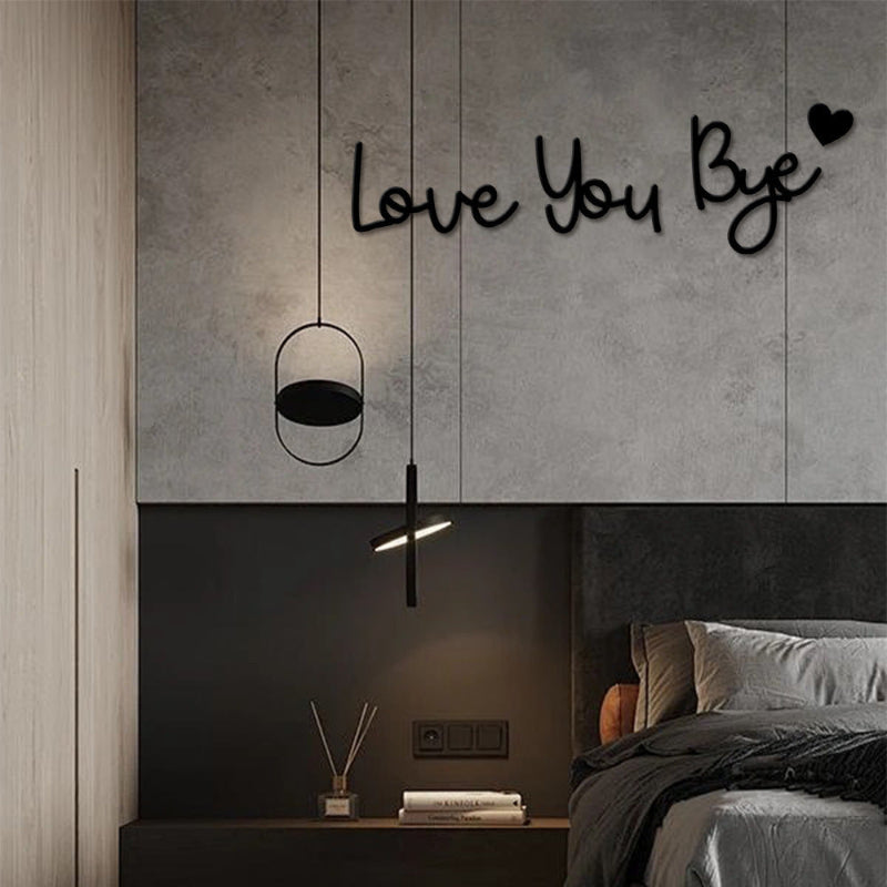 Goodbye Love You Sign Decoration Home Living Room Bedroom Wall Pendant - LitNest