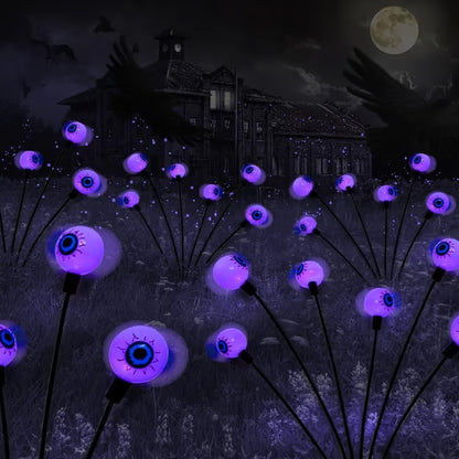 Spooky Halloween Solar Eyeball Lights - Creepy Ghost Eye Decorations IP65 Waterproof - LitNest - LitNest