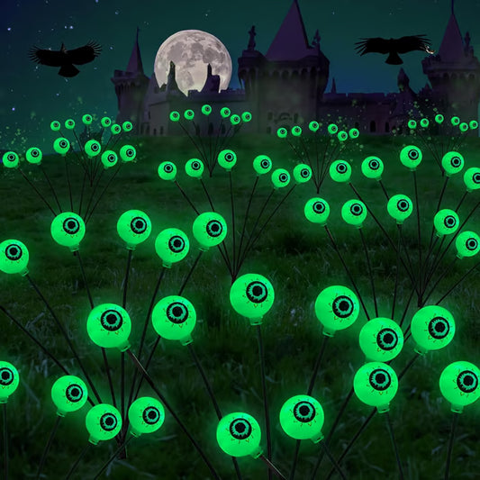 Spooky Halloween Solar Eyeball Lights - Creepy Ghost Eye Decorations IP65 Waterproof - LitNest - LitNest