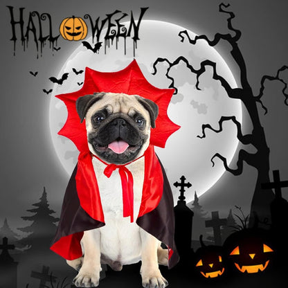 Halloween Dog and Cat Costume Vampire Cape - Pet Halloween Outfit Cat Cloak 2025 - LitNest