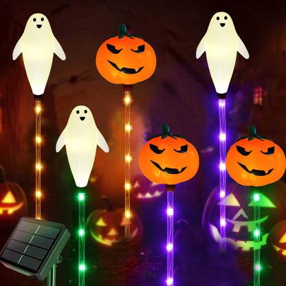 Halloween Solar Garden Lights - Pumpkin Ghost Skeleton Decorative Outdoor Lights - LitNest