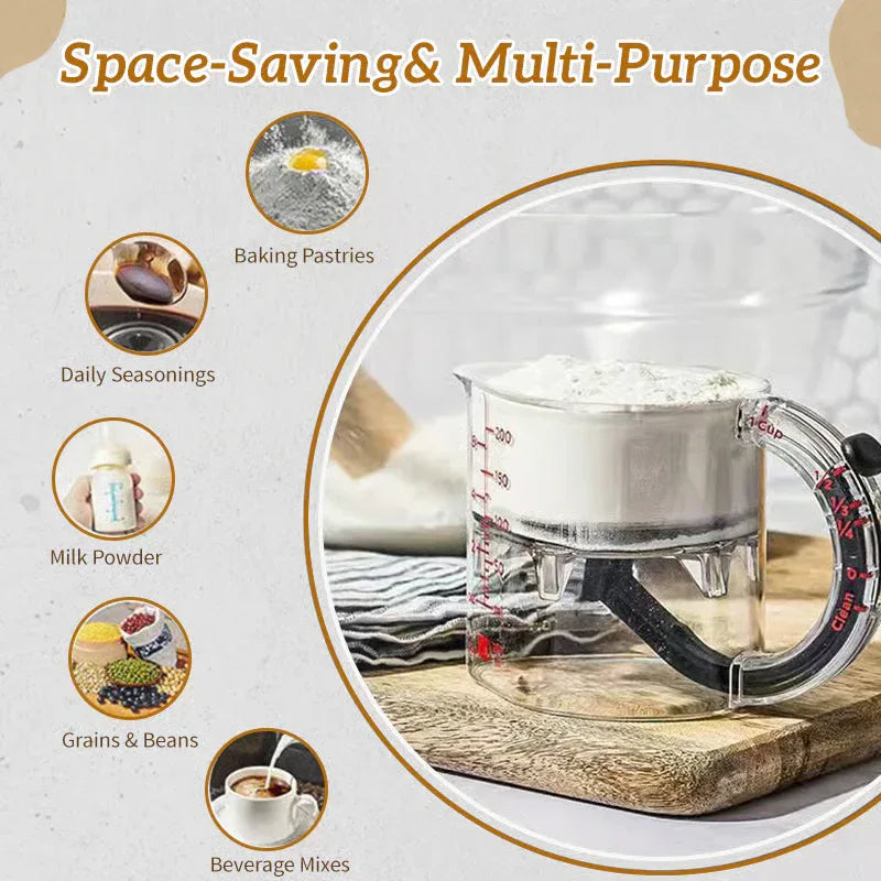 4-in-1 Adjustable Measuring Cup - Space-Saving Kitchen Tool - LitNest