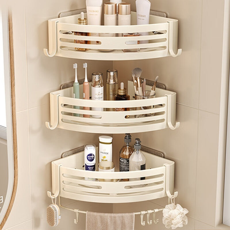 Portable Raised Bathroom Storage Triangle Rack - Corner Shelf LitNest
