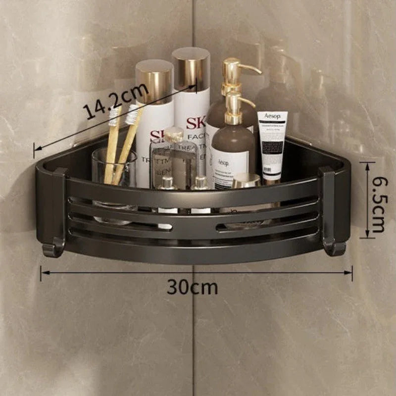 Portable Raised Bathroom Storage Triangle Rack - Corner Shelf - LitNest
