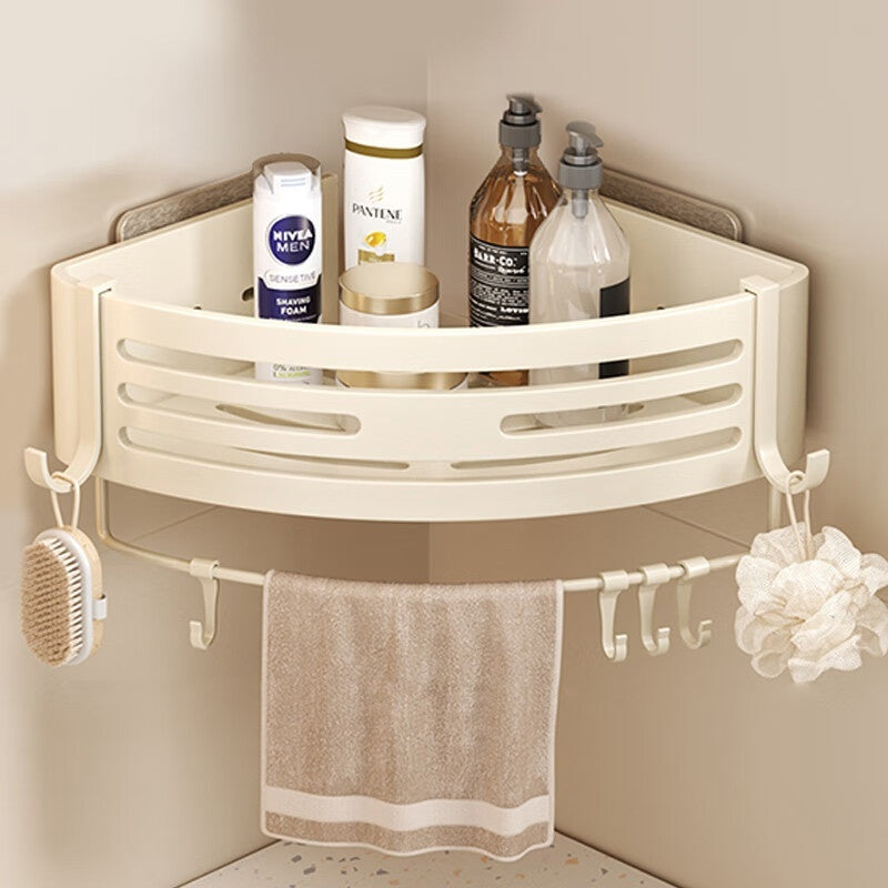 Portable Raised Bathroom Storage Triangle Rack - Corner Shelf LitNest