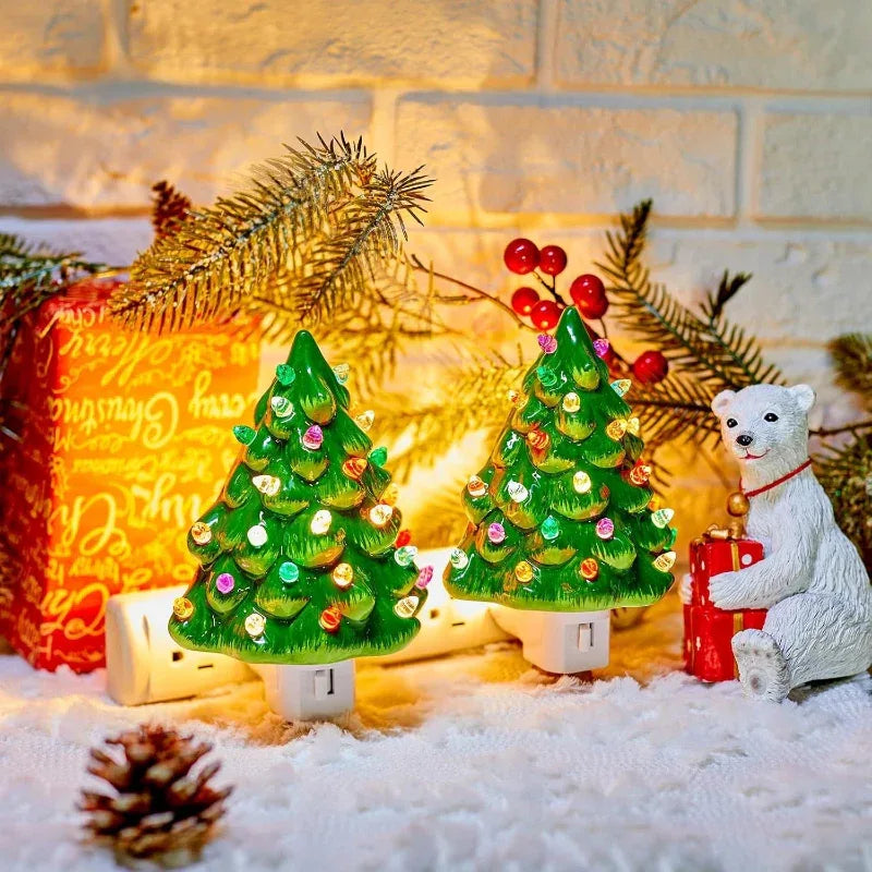 Christmas Night Light - LED Resin Holiday Decor Lamp - LitNest