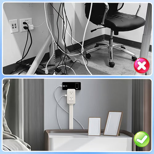 Extendable Socket with USB-C & USB-A Ports | Wall Mount Outlet Extender - LitNest